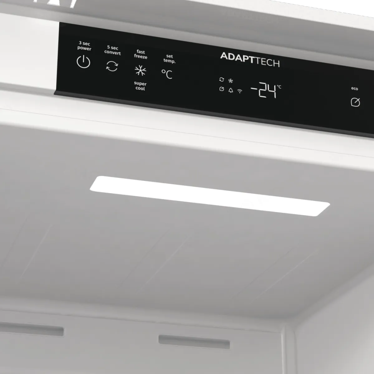 Gorenje מקפיא אינטגרלי גמיש 60 ס"מ Total NO-FROST מנוע אינוורטר 235 ליטר תוצרת Gorenje דגם FNCI517E62WF — תמונה 8