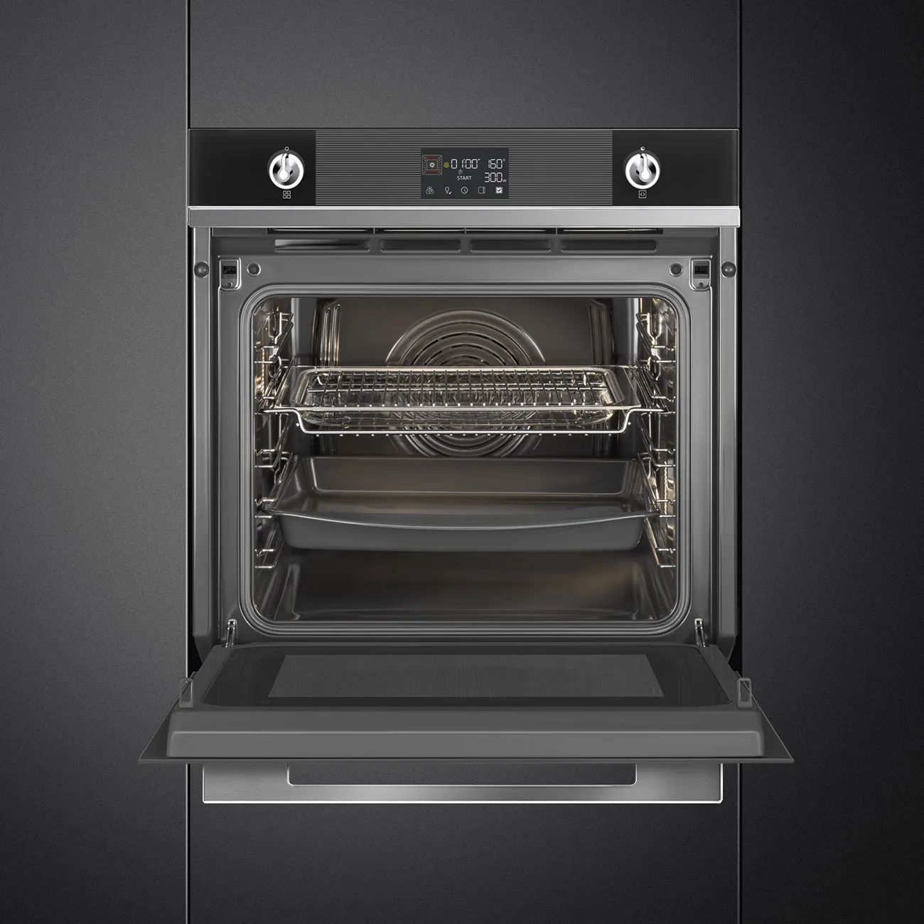 SMEG תנור בנוי 60 ס"מ משולב מיקרו AirFry טכנולוגיית Galileo סדרת LINEA תוצרת SMEG דגם SO6102M2B3 — תמונה 5