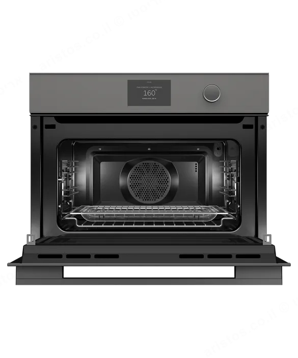 Fisher & Paykel תנור בנוי משולב מיקרוגל 45 ס"מ AirFry צג TFT גימור אפור סדרה 9 תוצרת FISHER&PAYKEL דגם OM60NMTDG1 — תמונה 2