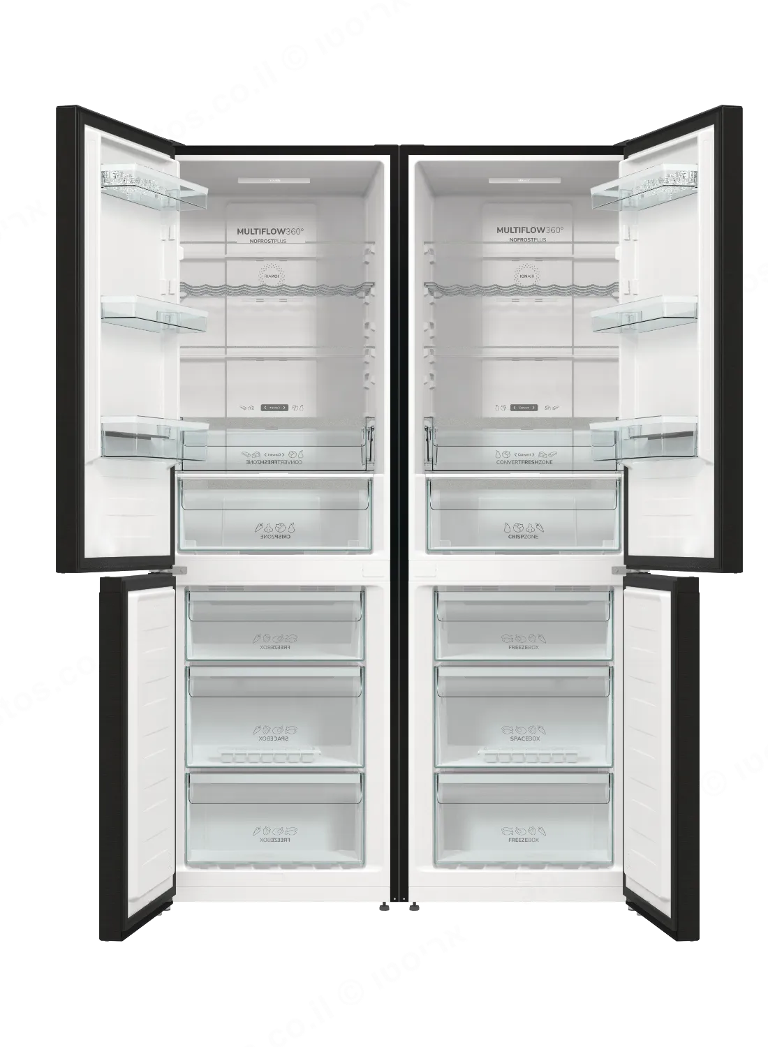 Gorenje מקרר מקפיא תחתון רוחב 120 ס"מ 660 ליטר NO FROST שחור מטאלי תוצרת Gorenje דגם NRK619EABLX4 תצוגה — תמונה 2