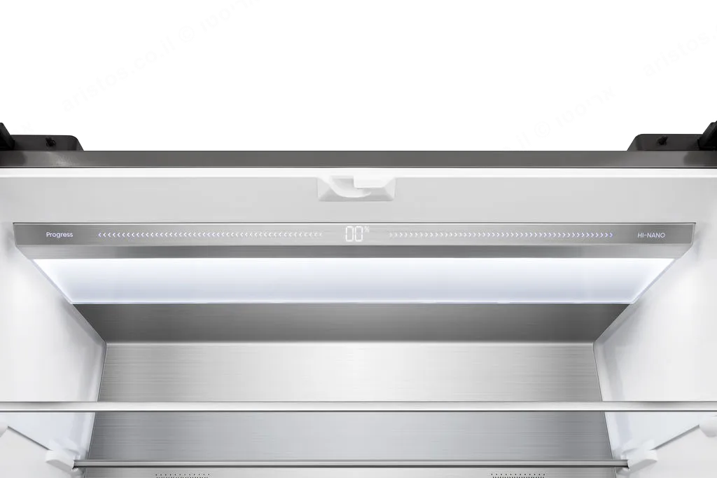Hisense מקרר בעיצוב זכוכית שחורה מונוליטי 4 דלתות 90 ס"מ עומק 60 קו אפס 591 ליטר עם מגירת וואקום ומקפיא גמיש מבית Hisense דגם RQ84-QZERO — תמונה 15