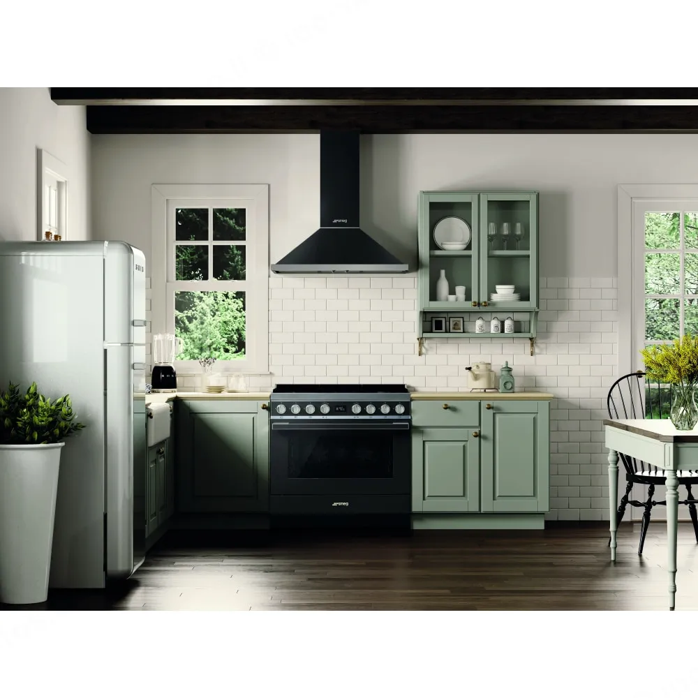 SMEG תנור משולב כיריים גז 90 ס"מ פירוליטי סדרת PORTOFINO גימור אנטרציט תוצרת SMEG דגם CPF9GPAN — תמונה 3