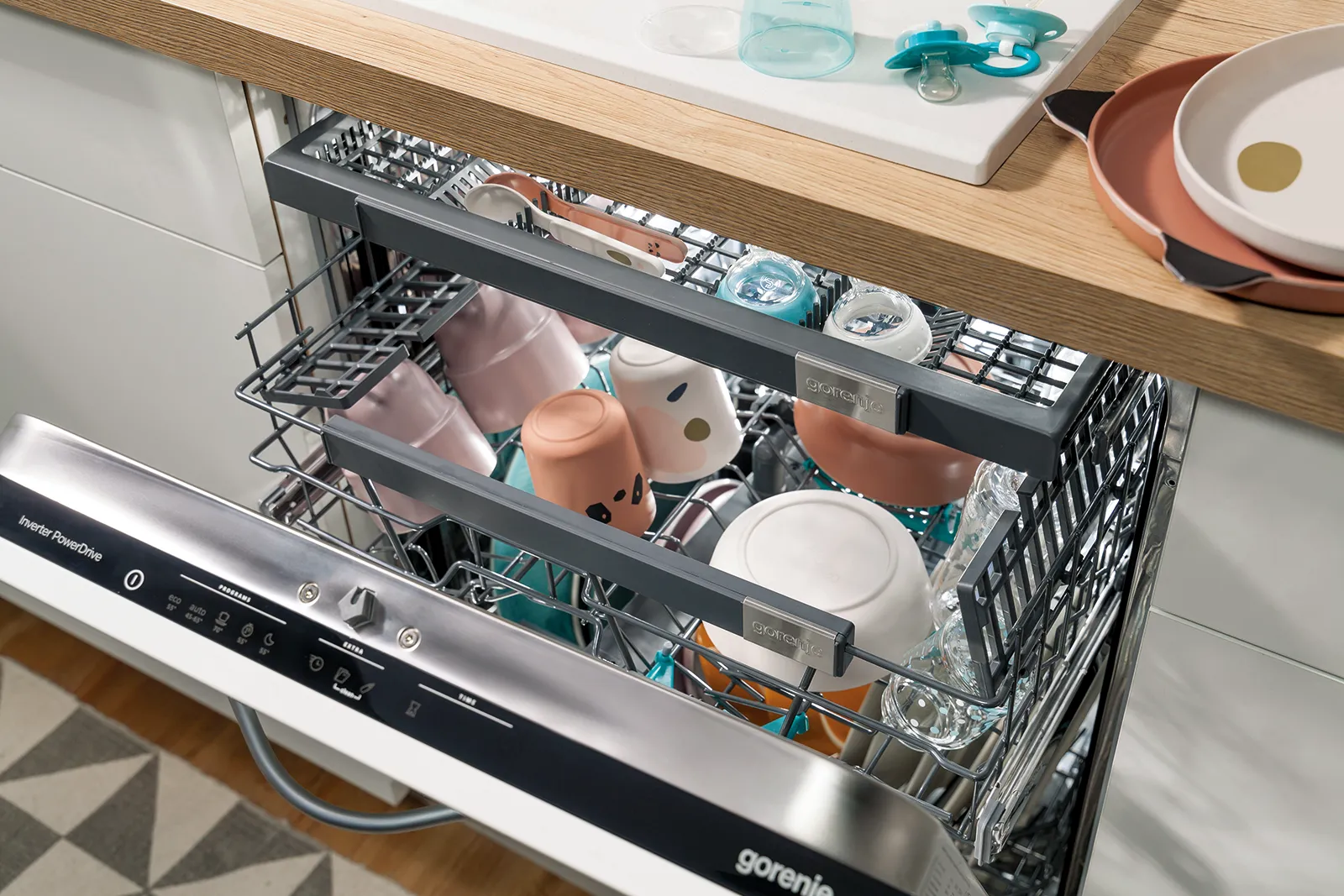 Gorenje מדיח כלים אינטגרלי מלא 60 ס"מ פתיחה אוטומטית 16 מערכות כלים תוצרת Gorenje דגם GV672C60 — תמונה 5