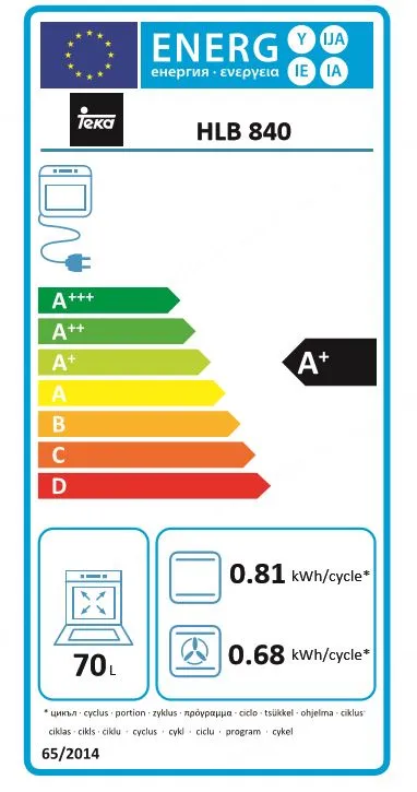 Teka תנור בנוי 60 ס"מ מצב שבת HYDRO-CLEAN תוצרת TEKA דגם HLB840 — תמונה 6