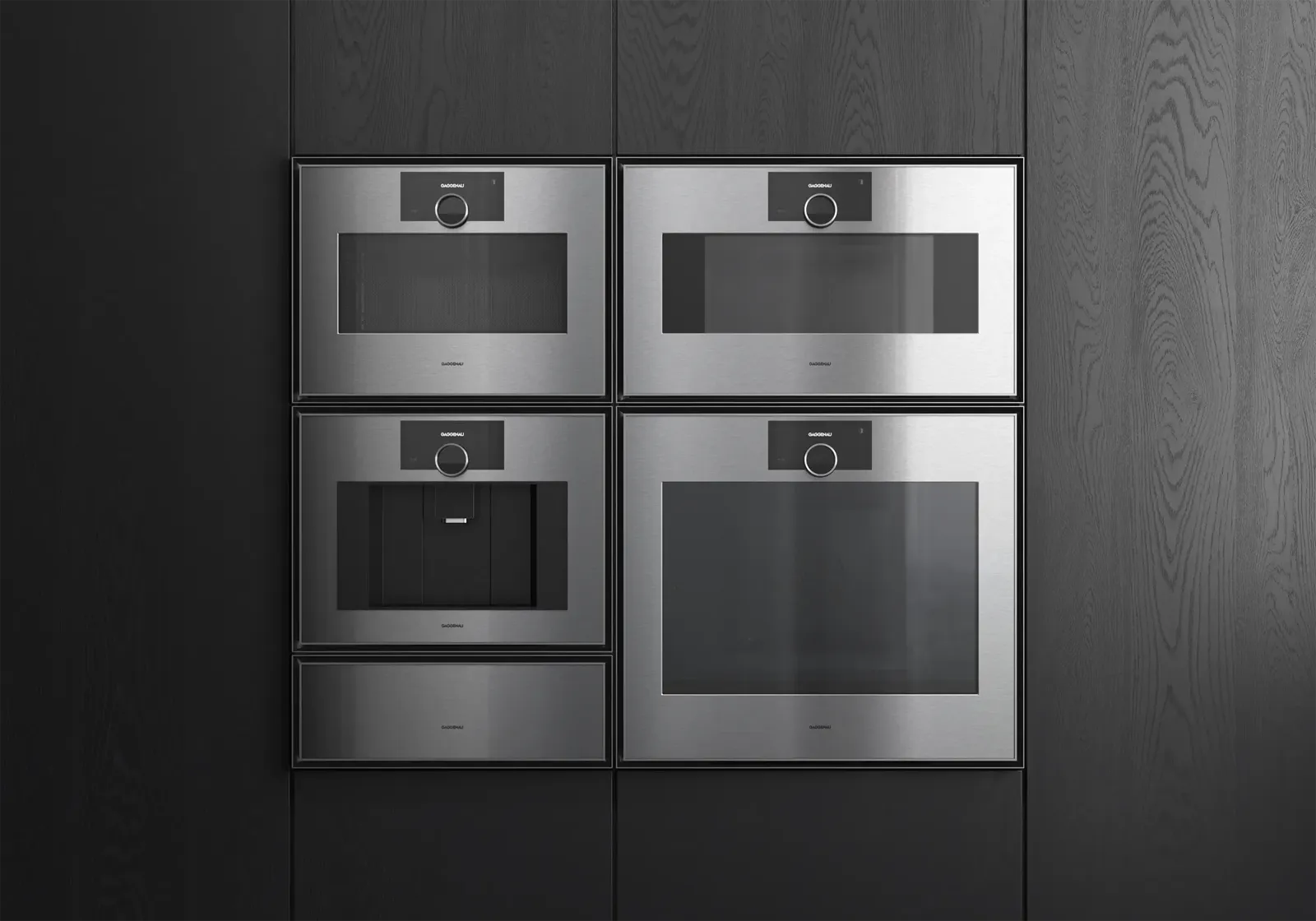 GAGGENAU תנור אידוי 76 ס"מ עם הזנת מים משולב טורבו וגריל דלת צד נירוסטה בציפוי זכוכית מעושנת סדרת Expressive תוצרת GAGGENAU דגם GS481120 — תמונה 11