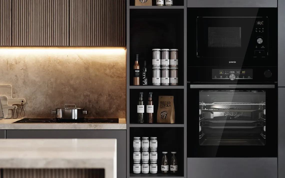 Gorenje מיקרוגל אינטגרלי משולב גריל ניקוי באדים זכוכית שחורה תוצרת Gorenje דגם BM201AG1BG — תמונה 12