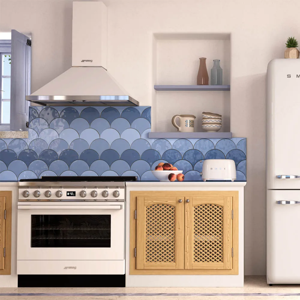 SMEG תנור משולב כיריים גז 90 ס"מ פירוליטי סדרת PORTOFINO זכוכית לבנה תוצרת SMEG דגם CPF9GPWH — תמונה 5