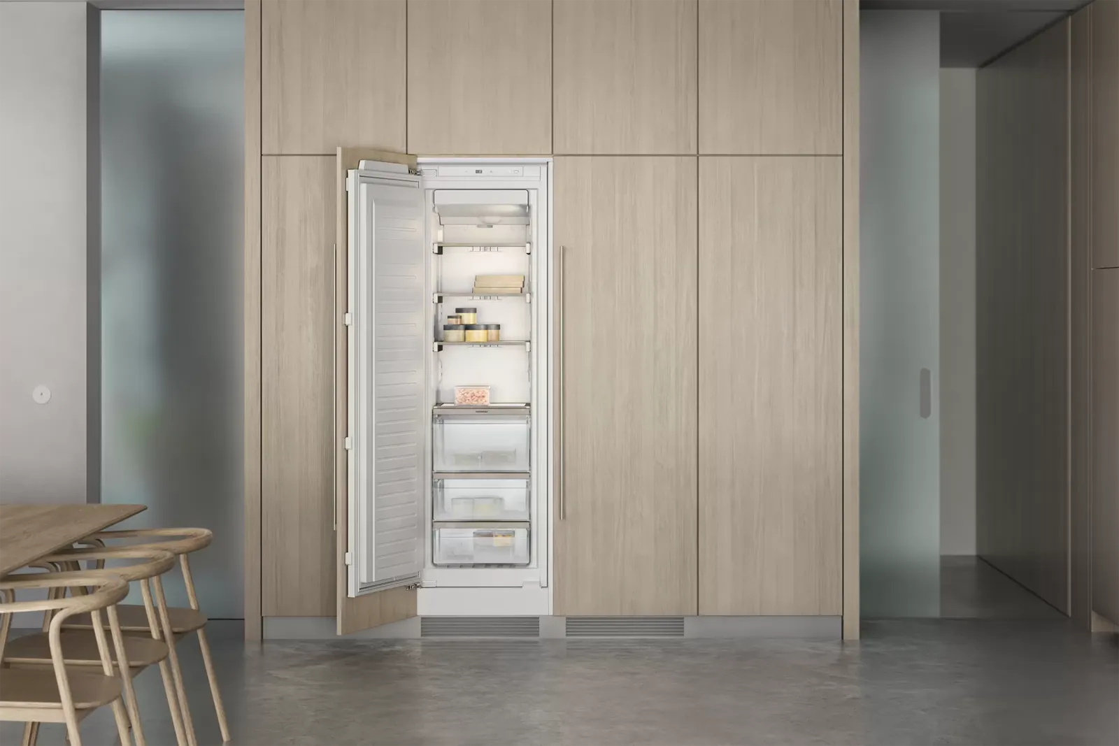 GAGGENAU מקפיא אינטגרלי 60 ס"מ דלת Push-to-open  טריקה שקטה NO-FROST תוצרת GAGGENAU דגם RF287370 — תמונה 4