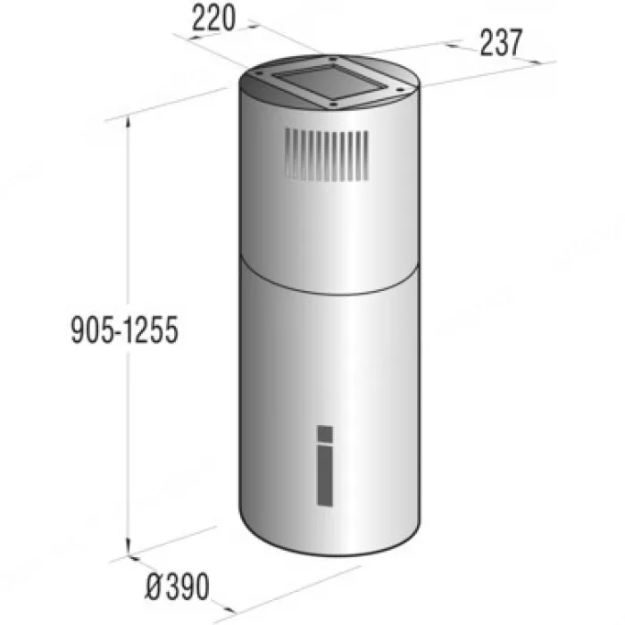 Gorenje קולט אדים תקרתי בעיצוב גליל ברוחב 39 ס"מ GORENJE IDR4545E — תמונה 5