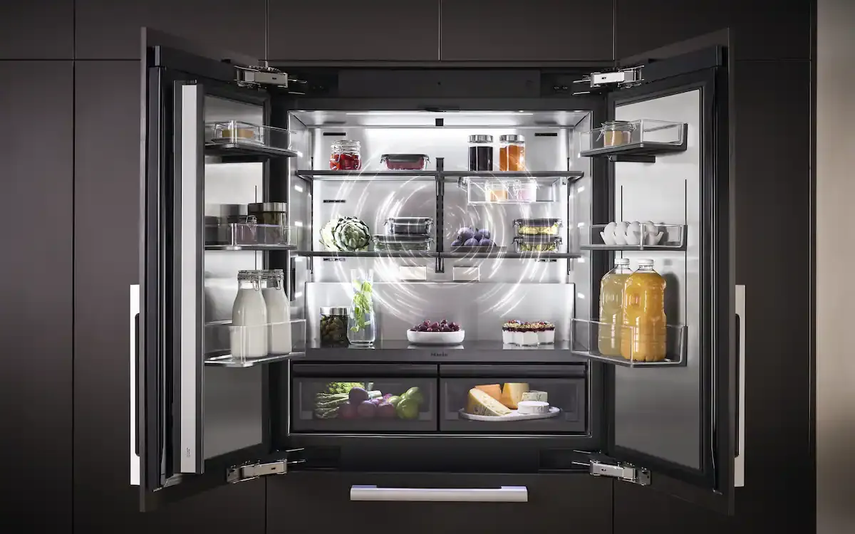 Miele מקרר אינטגרלי מקפיא תחתון 90 ס"מ IceMaker FrenchDoor דלת Push2open סדרת MasterCool תוצרת Miele דגם KFMC 3844 FD — תמונה 11