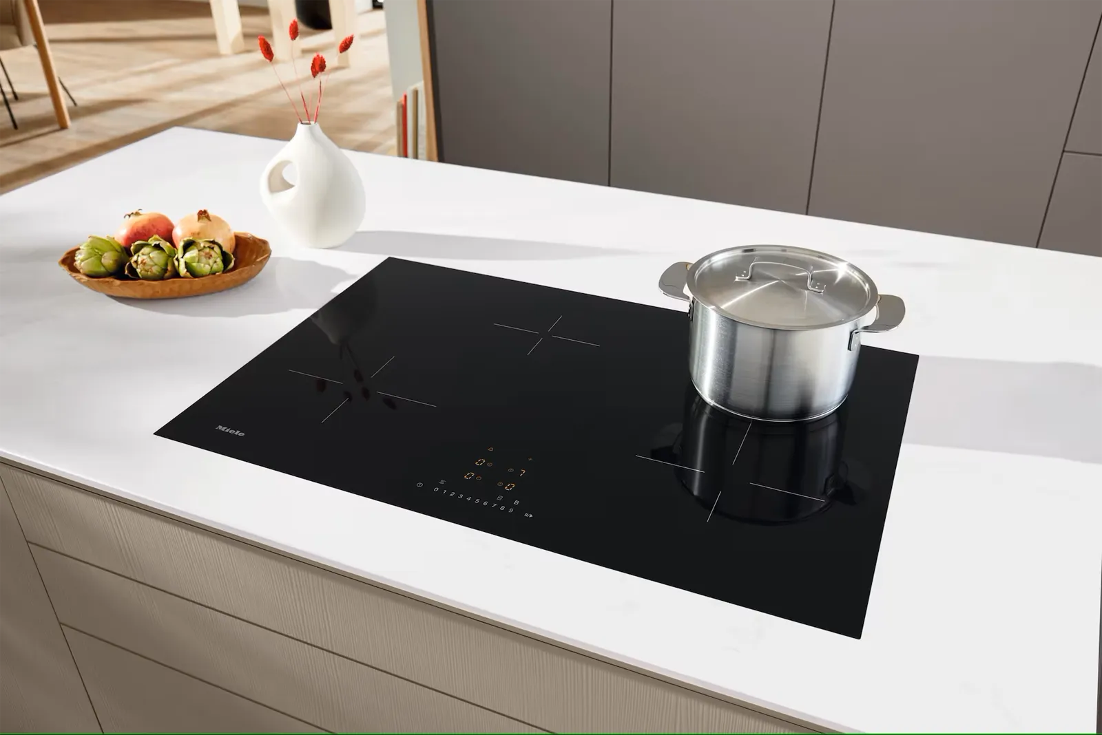 Miele כיריים אינדוקציה 80 ס"מ התקנה שטוחה PowerFlex תוצרת Miele דגם KM 7373 FL — תמונה 2