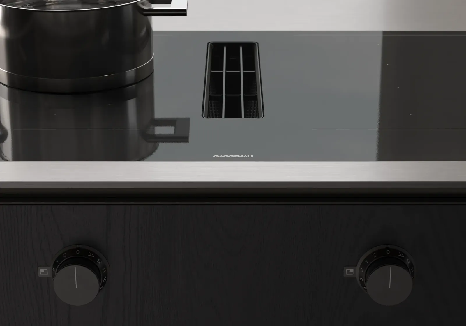 GAGGENAU כיריים אינדוקציה 90 ס"מ FLEX בשילוב קולט אדים התקנה שטוחה סדרה 400 תוצרת GAGGENAU דגם CV492105 — תמונה 2