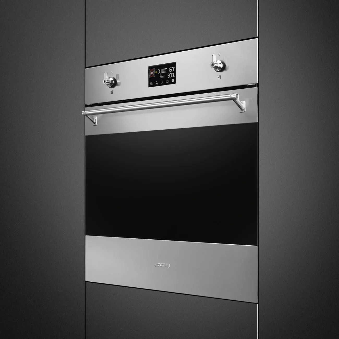 SMEG  תנור בנוי 60 ס"מ משולב מיקרו טיגון ללא שמן וניקוי באדים סדרת Classica תוצרת SMEG דגם SO6302M2X — תמונה 2