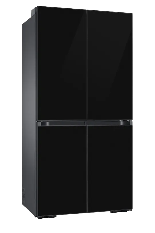 Samsung מקרר 4 דלתות 90 ס"מ קו אפס 648 ליטר גימור שחור פיאנו זכוכית סדרת Bespoke תוצרת Samsung דגם RM70F63REB — תמונה 2