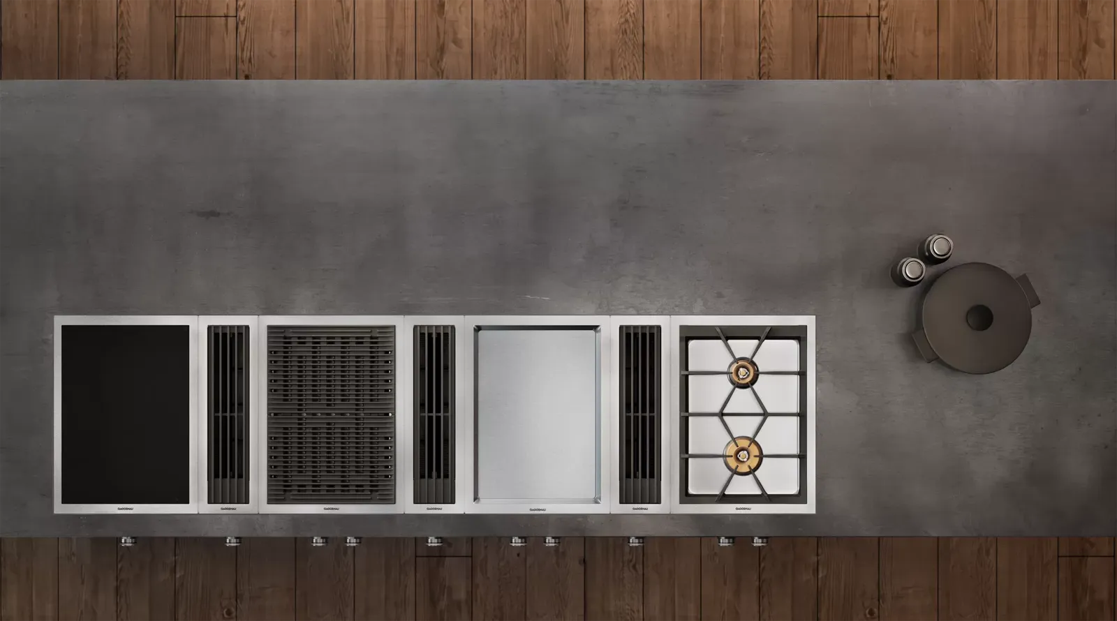GAGGENAU כיריים דומינו גז 38 ס"מ 2 מבערים נירוסטה מתגים קדמיים סדרה 400 תוצרת GAGGENAU דגם VG425115F — תמונה 8