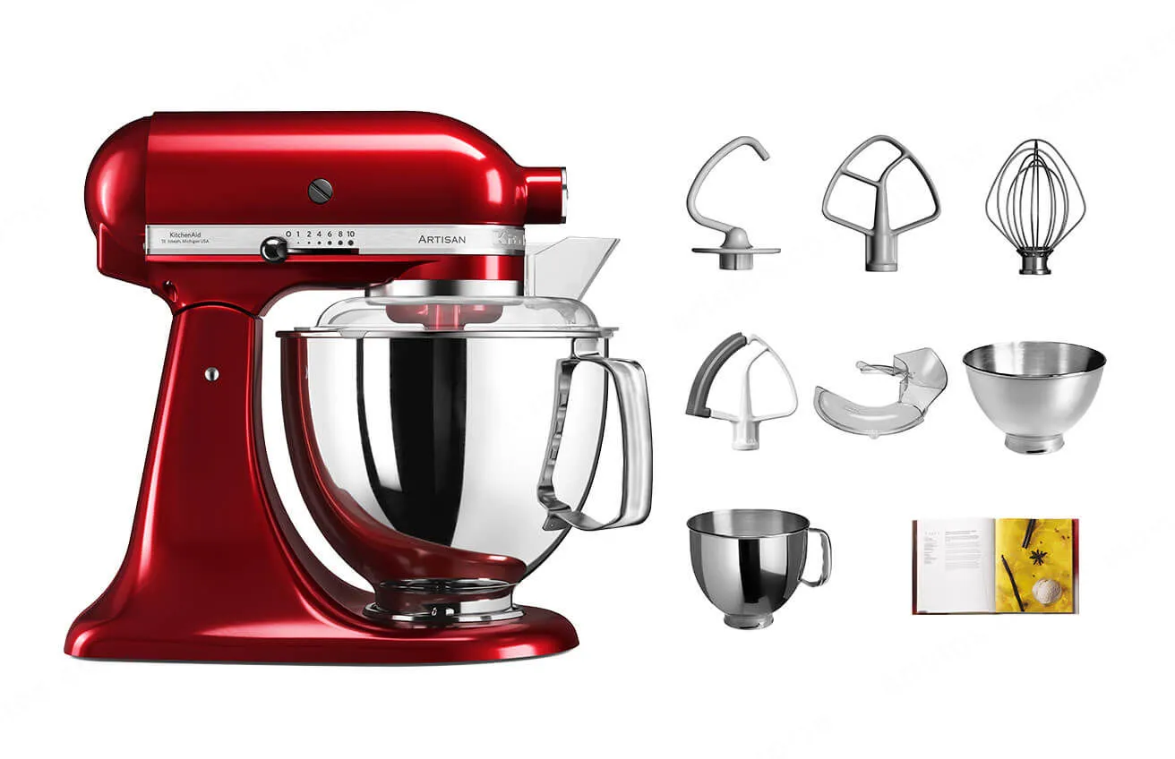 KitchenAid מיקסר ביתי בצבע אדום מבית KitchenAid דגם KSM175 EER — תמונה 3