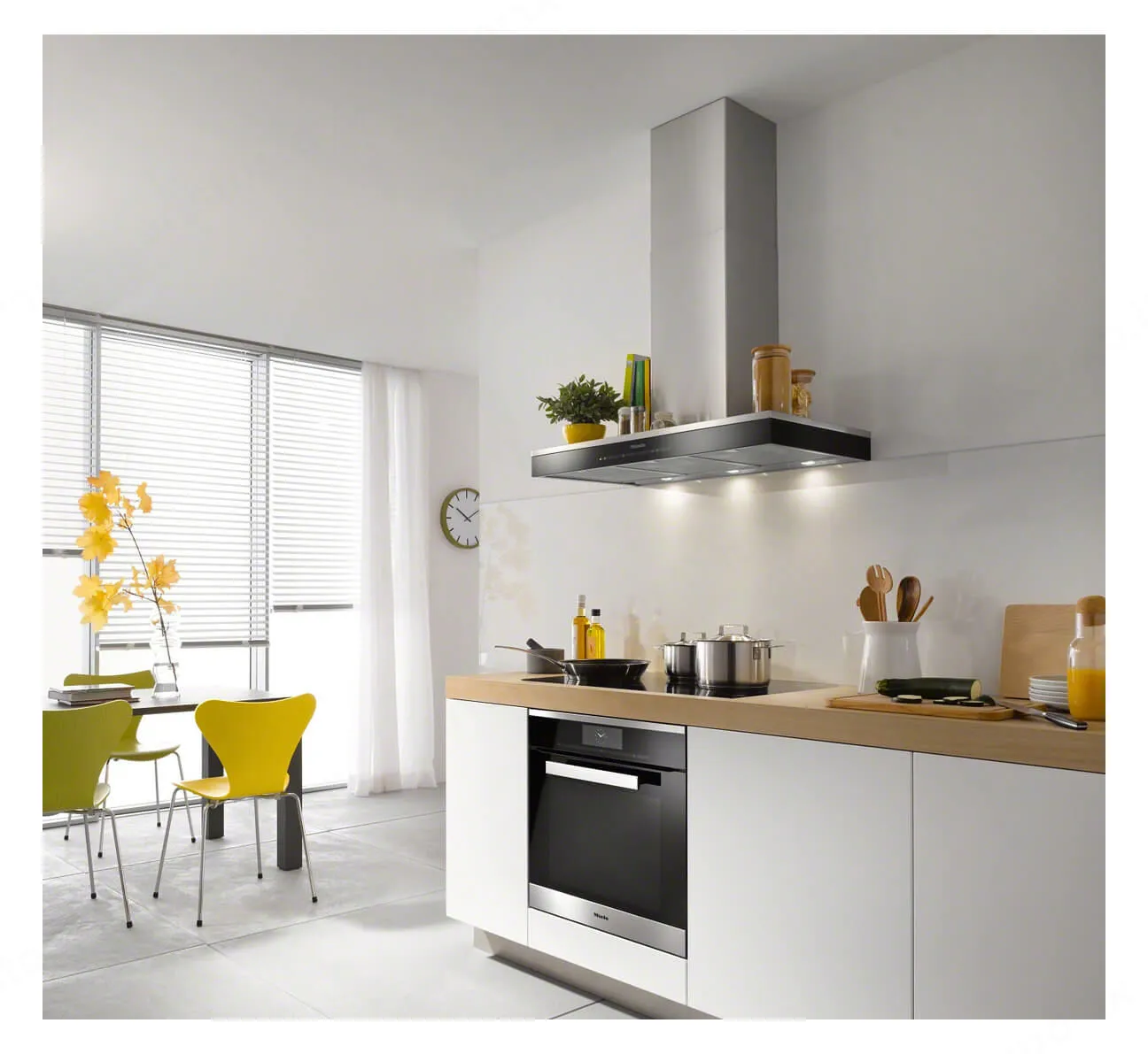 Miele קולט אדים ארובה צמוד קיר 90 ס"מ נירוסטה תוצרת Miele דגם DA6698 W CLST — תמונה 4