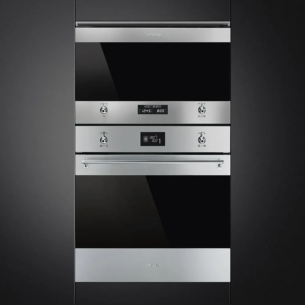 SMEG תנור 60 ס"מ ניקוי פרוליטי נירוסטה מוברשת וזכוכית 70 ליטר סדרת ה - Classic תוצרת SMEG דגם SFP6301TVX — תמונה 4