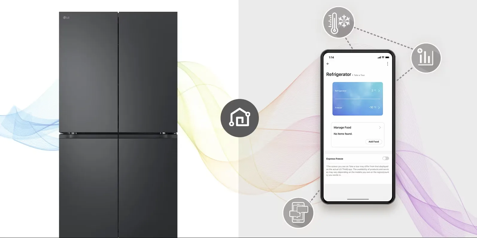 LG מקרר 4 דלתות 90 ס"מ 872 ליטר מנוע Inverter גימור פלדה שחורה יוקרתי מבית LG דגם GR-929B — תמונה 11