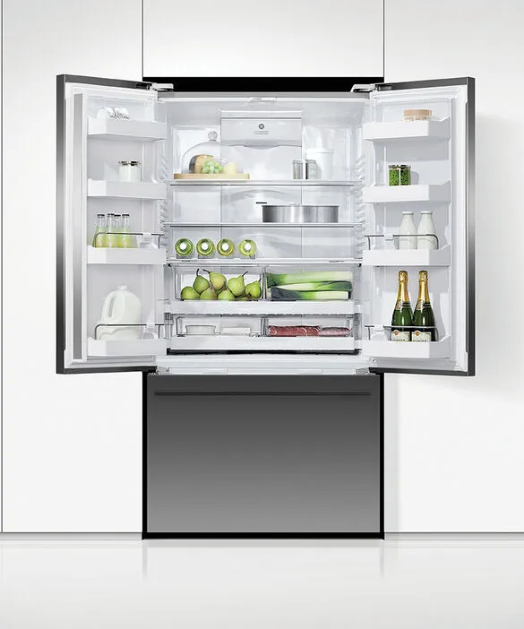 Fisher & Paykel מקרר מקפיא תחתון 3 דלתות 90 ס"מ סדרה 7 יצרן מים וקרח גימור נירוסטה שחורה תוצרת FISHER&PAYKEL דגם RF540ADUB7 — תמונה 8