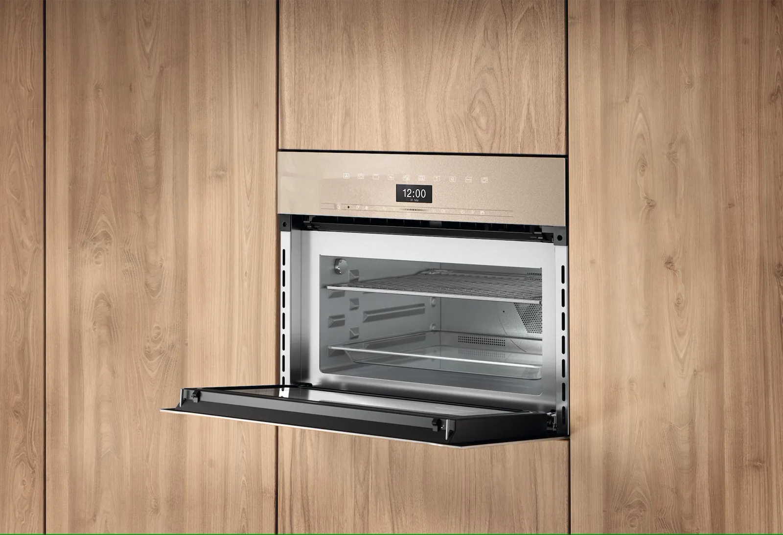 Miele תנור בנוי משולב מיקרו 45 ס"מ ArtLine Touch2Open תוצרת Miele דגם H 7440 BMX  Pearl beige — תמונה 6