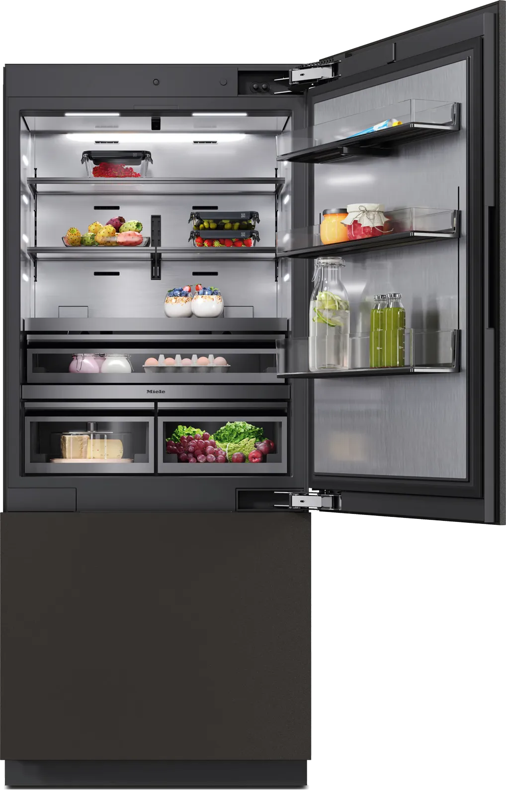 Miele מקרר אינטגרלי מקפיא תחתון 90 ס"מ IceMaker דלת Push2open סדרת MasterCool תוצרת Miele דגם KFMC 3844 R — תמונה 2