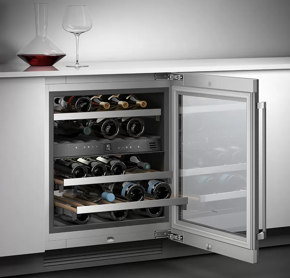 GAGGENAU מקרר יין אינטגרלי 60 ס''מ 2 אזורי קירור מסגרת נירוסטה סדרת Vario 200 תוצרת GAGGENAU דגם RW404264 — תמונה 6