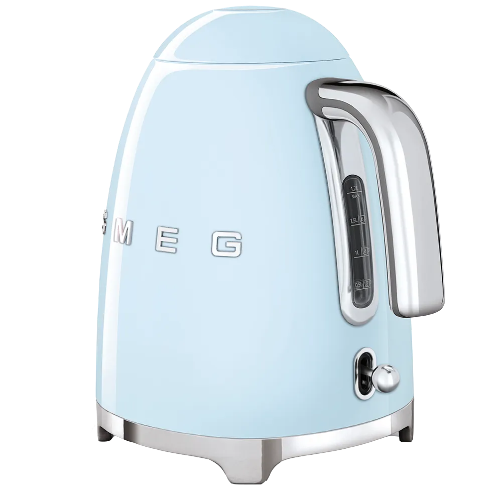 SMEG קומקום חשמלי בצבע כחול פסטל מסדרת 50's Retro Style,תוצרת SMEG דגם KLF03PBEU — תמונה 2