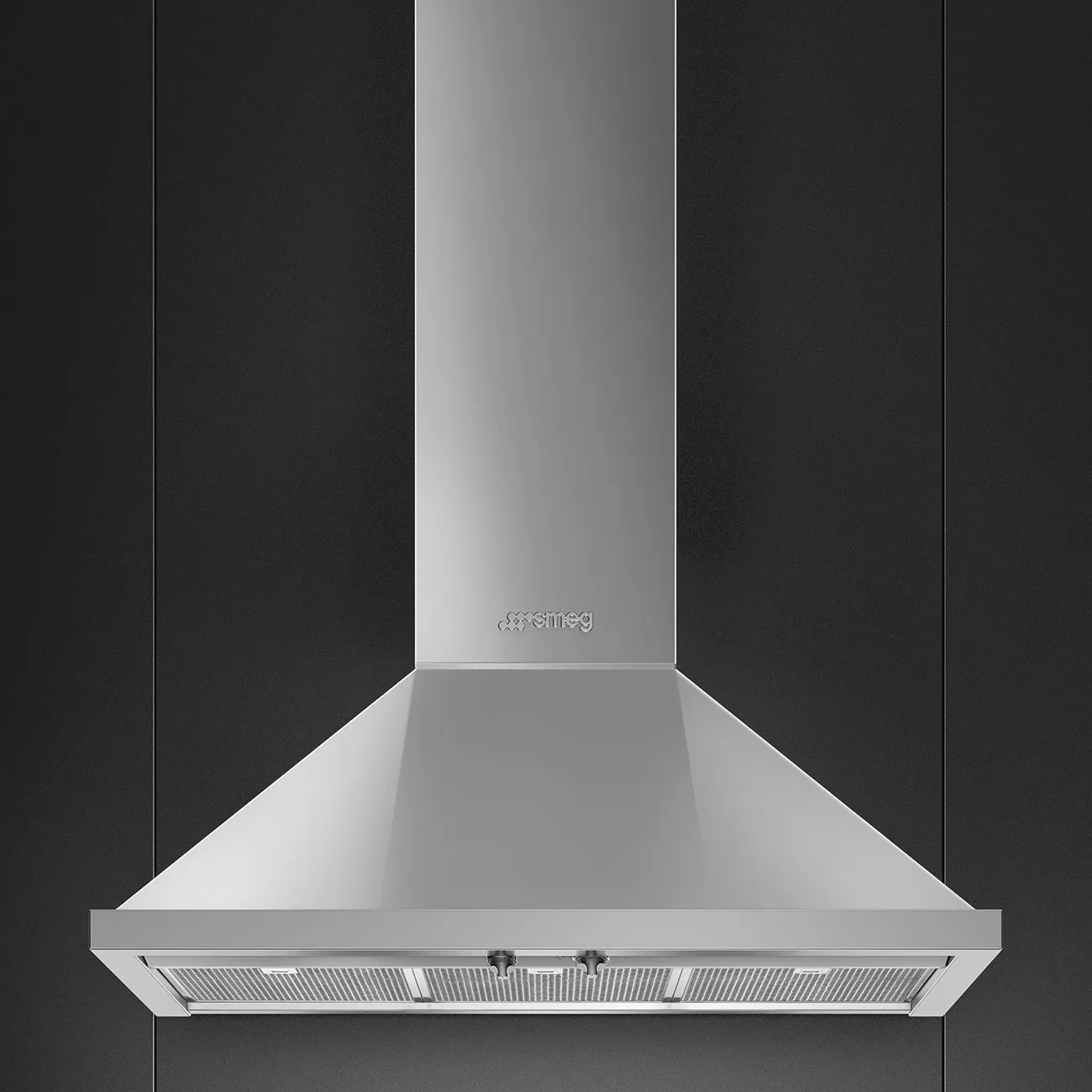 SMEG קולט אדים 90 ס"מ צמוד קיר נירוסטה סדרת Portofino תוצרת SMEG דגם KPF9X — תמונה 2