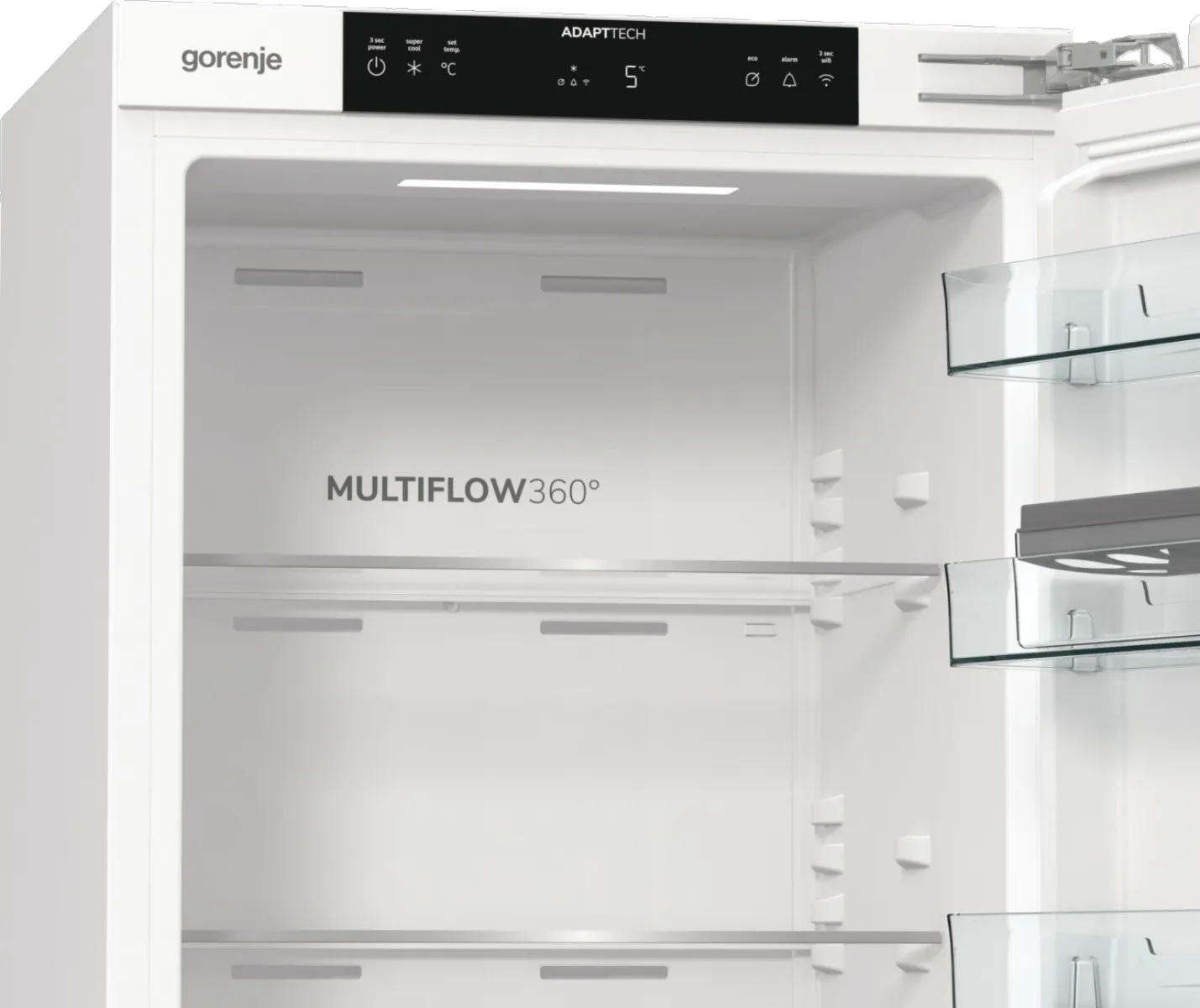 Gorenje מקרר אינטגרלי 60 ס"מ ללא מקפיא 300 ליטר מגירת אפס מנוע אינוורטר תוצרת Gorenje דגם RI517E62WF — תמונה 7
