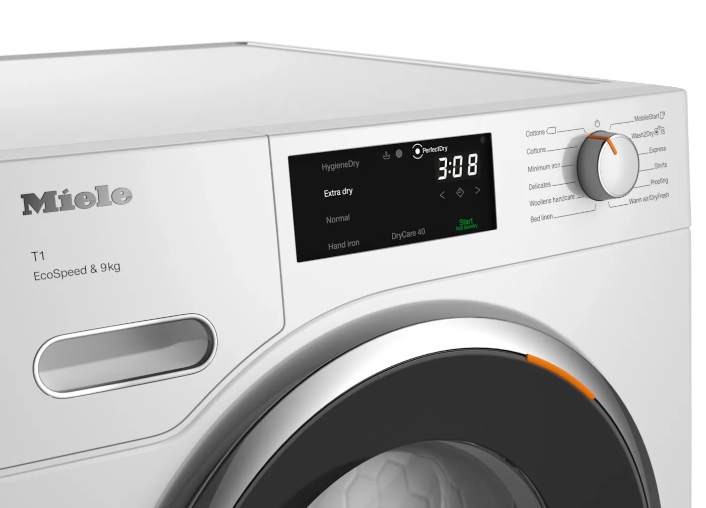 Miele מייבש כביסה 9 ק"ג קונדנסור עם משאבת חום וייבוש באדים MIELE דגם TWH 780 WP — תמונה 13