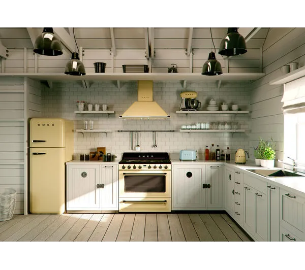 SMEG קולט אדים מעוצב להתקנה על קיר 90 ס"מ, צבע קרם מסדרת Victoria תוצרת SMEG דגם KT90PE — תמונה 3