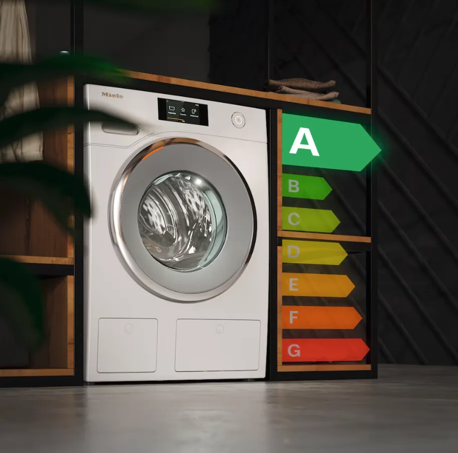 מכונת כביסה פתח חזית 9 ק''ג 1600 סל"ד תוף InfinityCare  תוצרת MIELE דגם WQ 1000 WPS Nova Edition