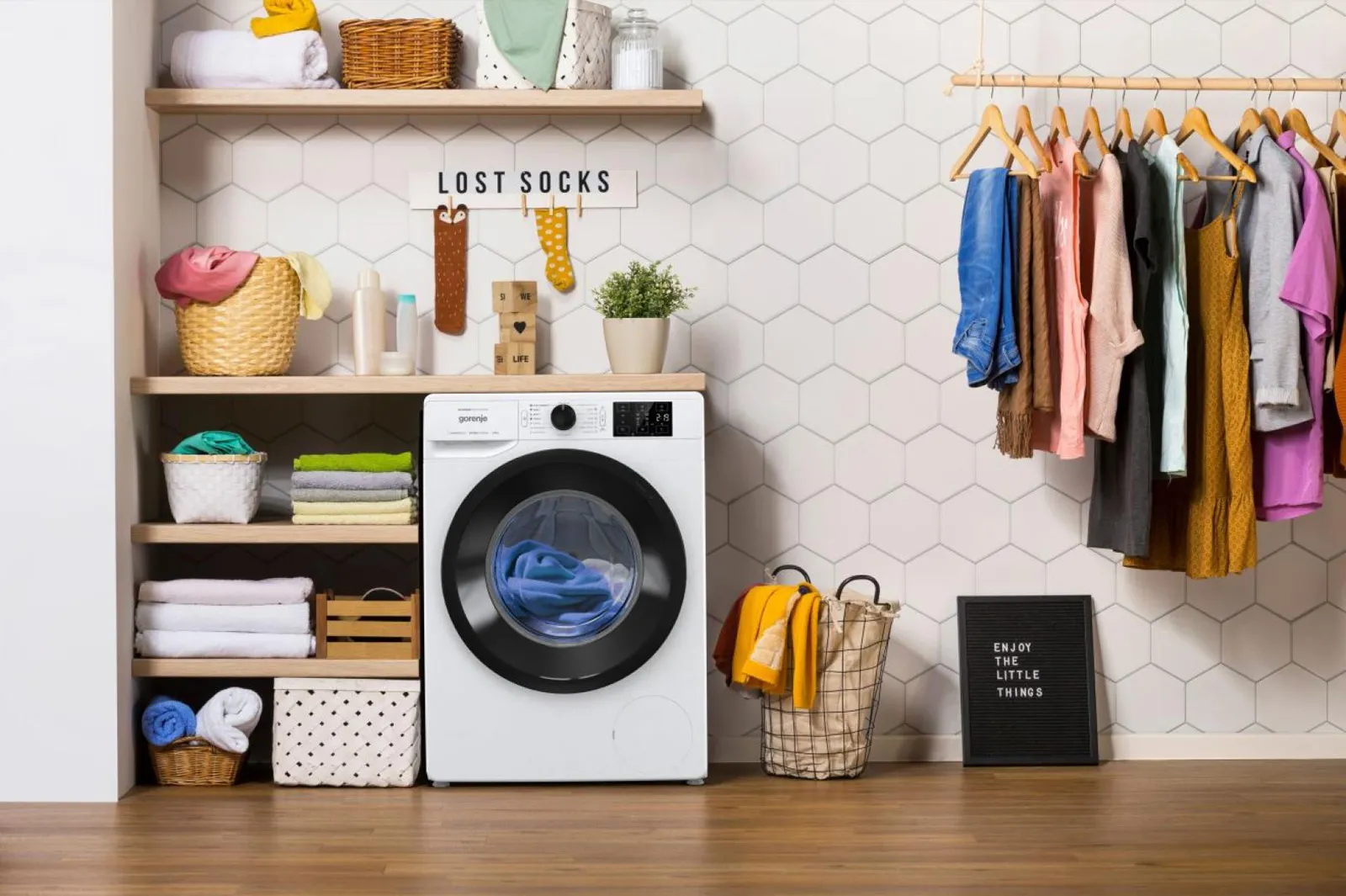 Gorenje מכונת כביסה 8 ק"ג 1600 סל"ד תכנית קיטור מנוע אינוורטר תוצרת Gorenje דגם WNEI86BS — תמונה 9