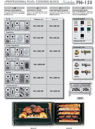 La Cucina תנורים משולב 120 ס"מ נוסטלגי La Cucina דגם PSN120 — תמונה 3