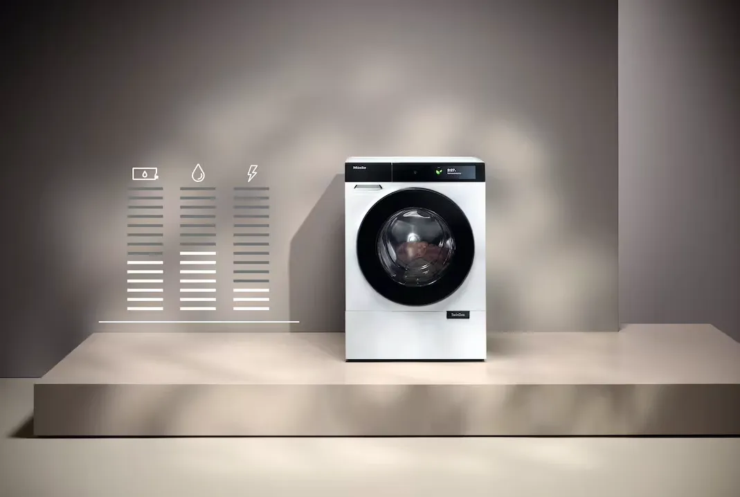 מכונת כביסה פתח חזית 9 ק''ג 1600 סל"ד תוף InfinityCare  תוצרת MIELE דגם WQ 1000 WPS Nova Edition