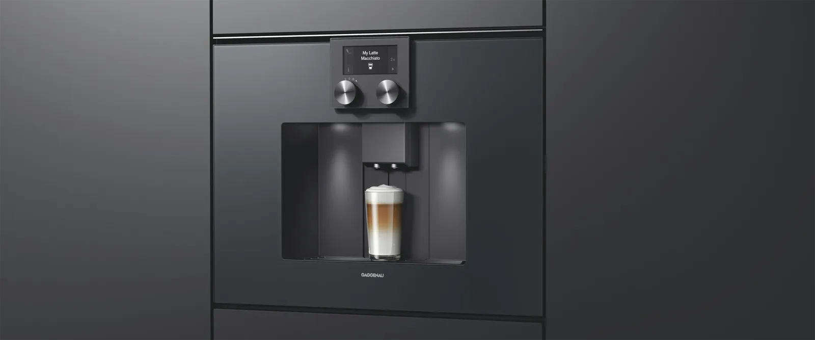 GAGGENAU מכונת קפה אינטגרלית 45 ס"מ גימור אנטרציט סדרה 200 תוצרת GAGGENAU דגם CMP270101 — תמונה 3