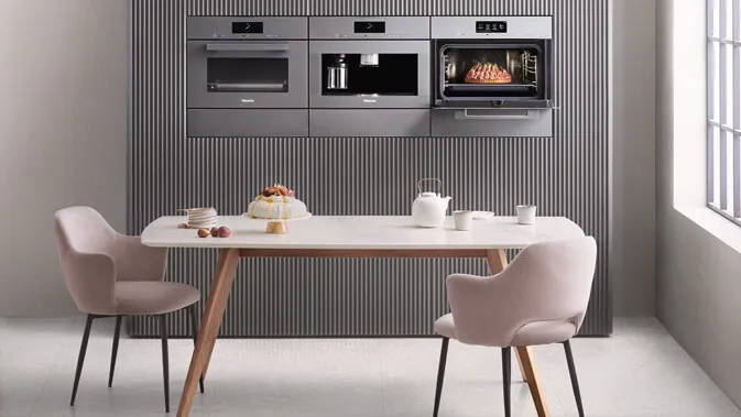 Miele תנור שף פירוליטי 45 ס"מ אפייה עם לחות M-Touch תוצרת Miele דגם H 7840 BP grey — תמונה 9