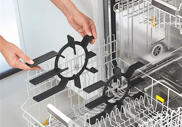 Miele כיריים גז 93 ס"מ חיפוי זכוכית שחורה כולל להבת טורבו וטיימר MIELE KM3054 — תמונה 4