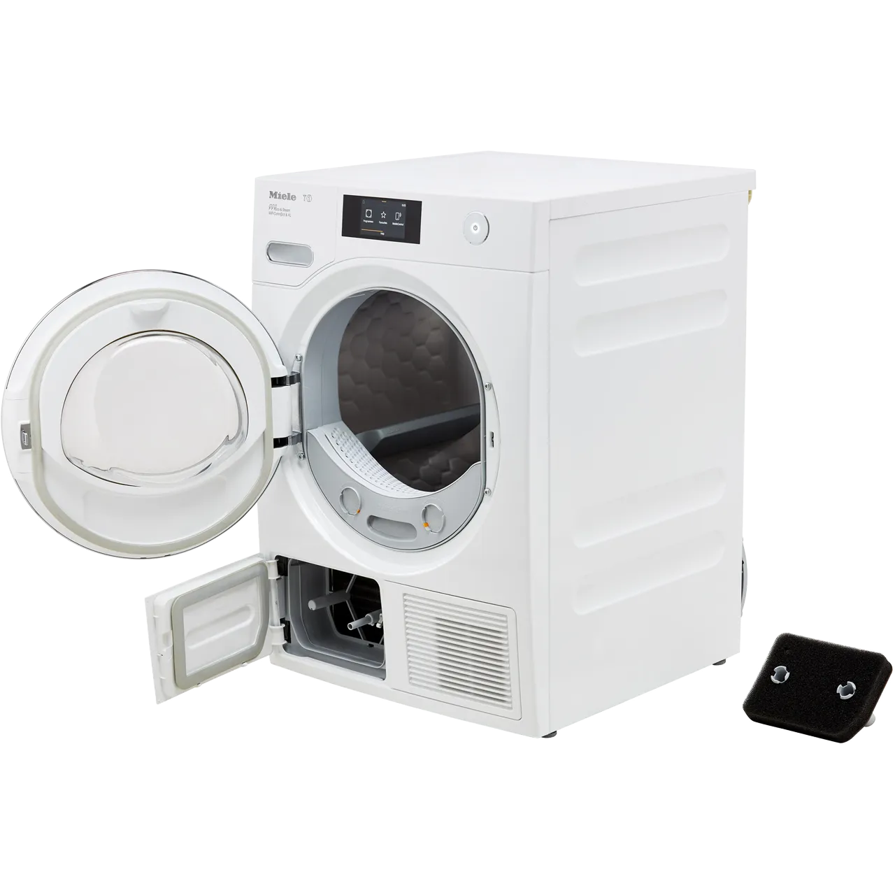 Miele מייבש כביסה 9 ק"ג קונדנסור עם משאבת חום MTouch ייבוש באדים תוף שקט MIELE דגם TWR780WP — תמונה 10