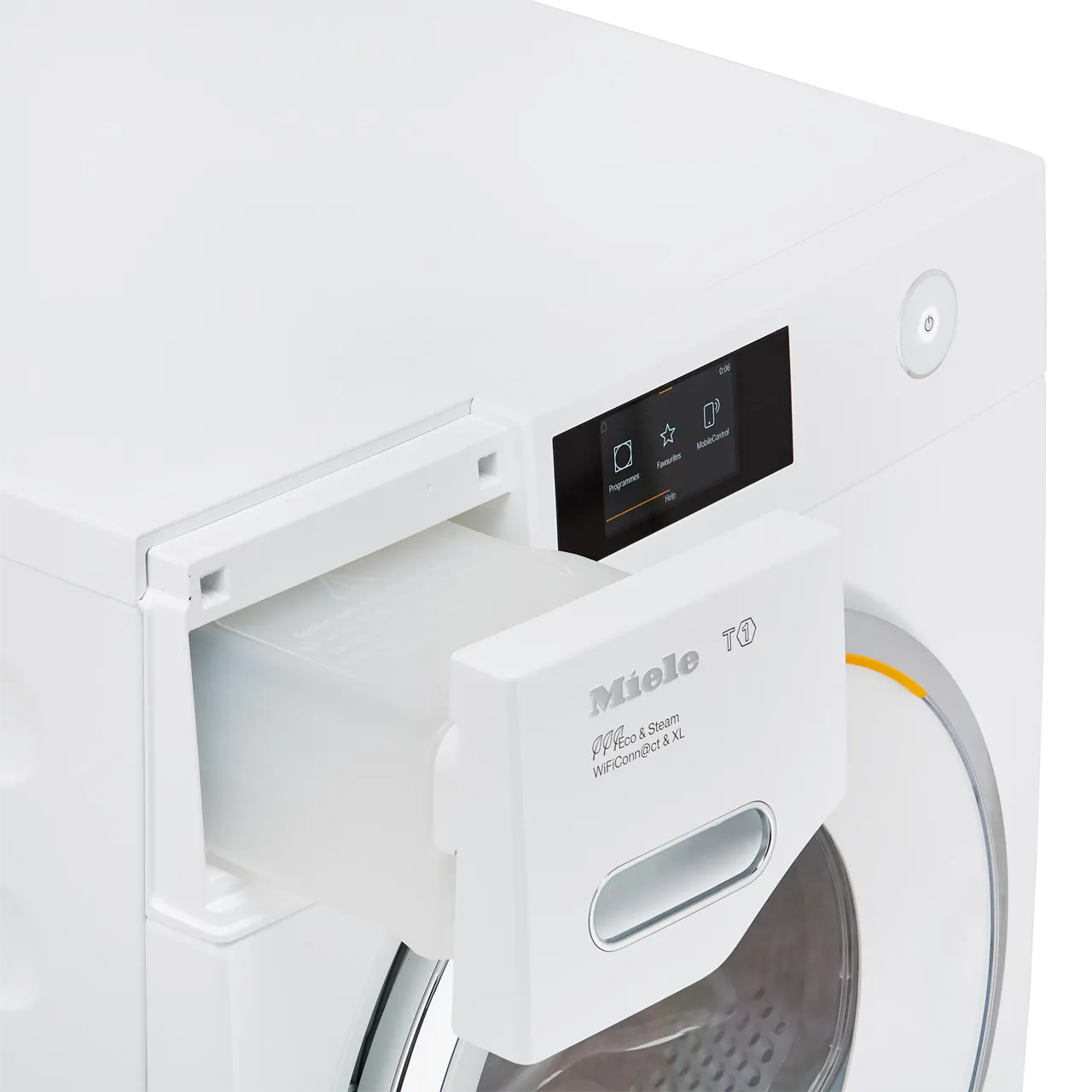 Miele מייבש כביסה 9 ק"ג קונדנסור עם משאבת חום MTouch ייבוש באדים תוף שקט MIELE דגם TWR780WP — תמונה 2