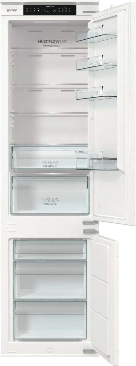 Gorenje מקרר אינטגרלי 60 ס"מ מקפיא תחתון גמיש 284 ליטר NoFrost Dual תוצרת Gorenje דגם NRKI519E41 — תמונה 2