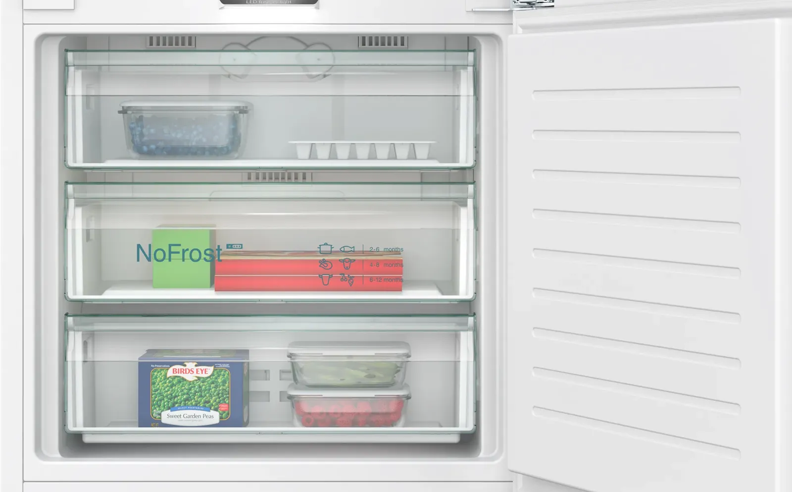 Siemens מקרר אינטגרלי מקפיא תחתון 142 ס"מ 764 ליטר NO FROST hyperFresh טריקה שקטה תוצרת Siemens דגם KB96NADD0G 142 — תמונה 6