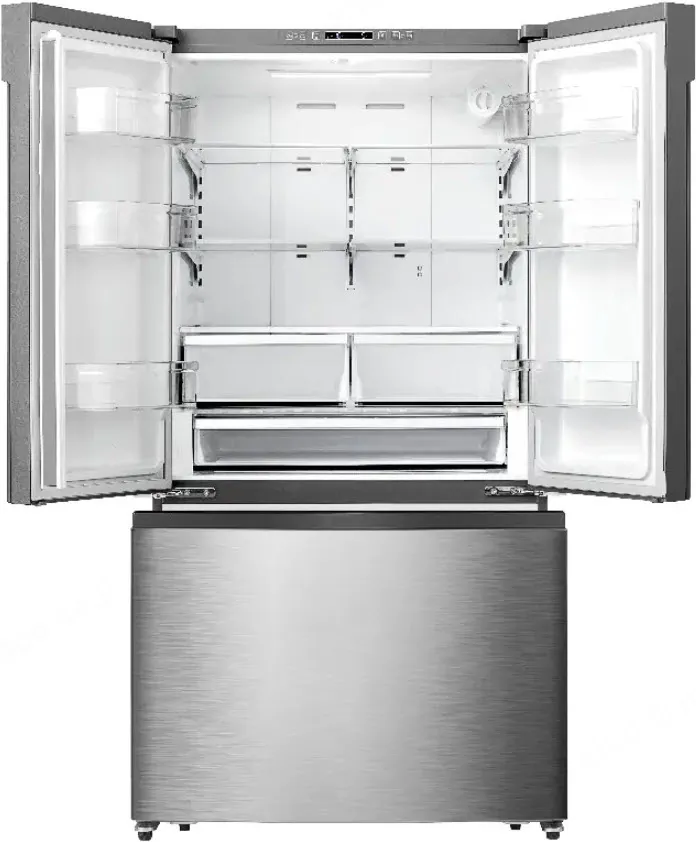 Hisense מקרר 3 דלתות 765 ליטרים בגימור נירוסטה מוברשת INVERTER עם יצרן קרח ומים אוטו' מבית Hisense דגם RT-102 נירוסטה — תמונה 2