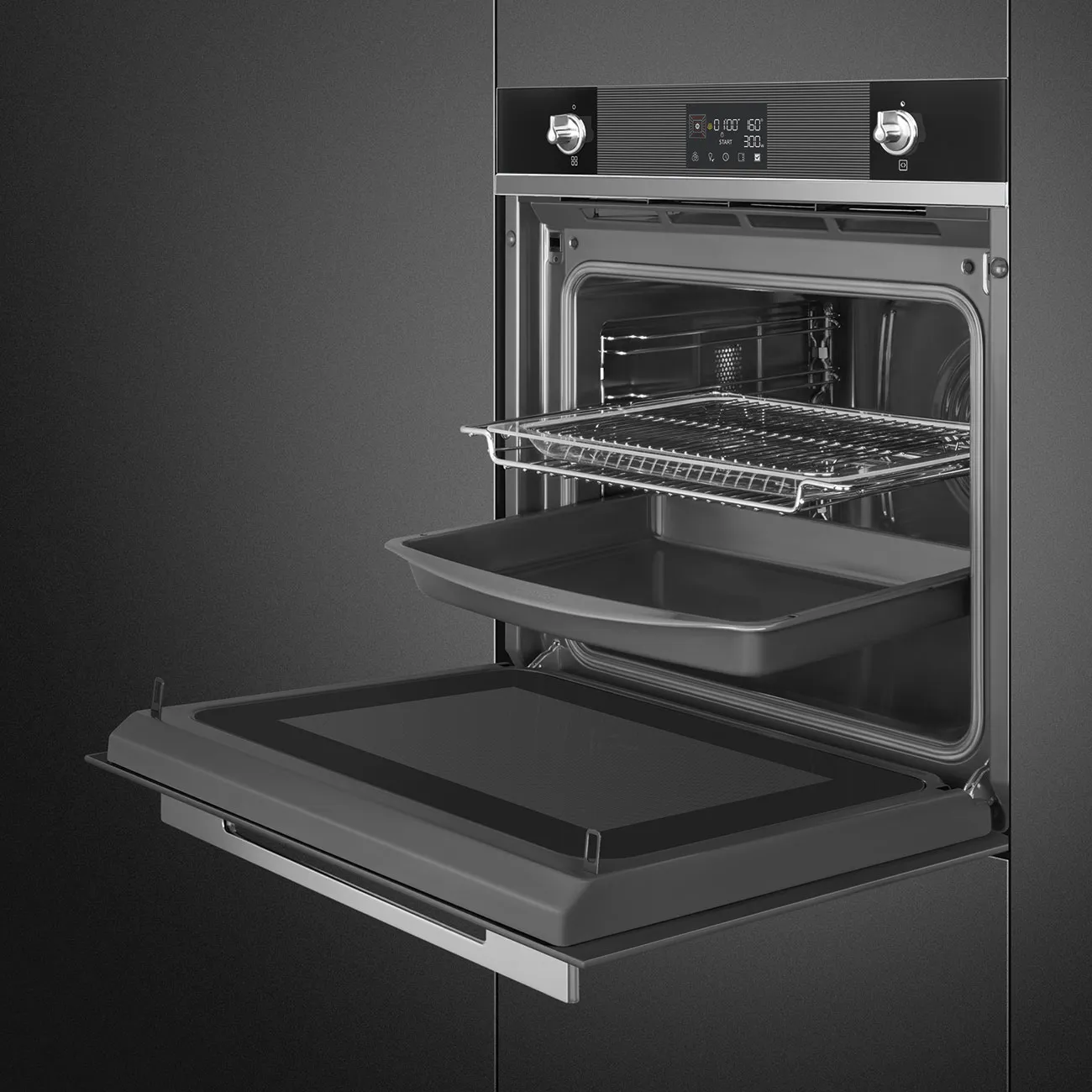 SMEG תנור בנוי 60 ס"מ משולב מיקרו AirFry טכנולוגיית Galileo סדרת LINEA תוצרת SMEG דגם SO6102M2B3 — תמונה 6