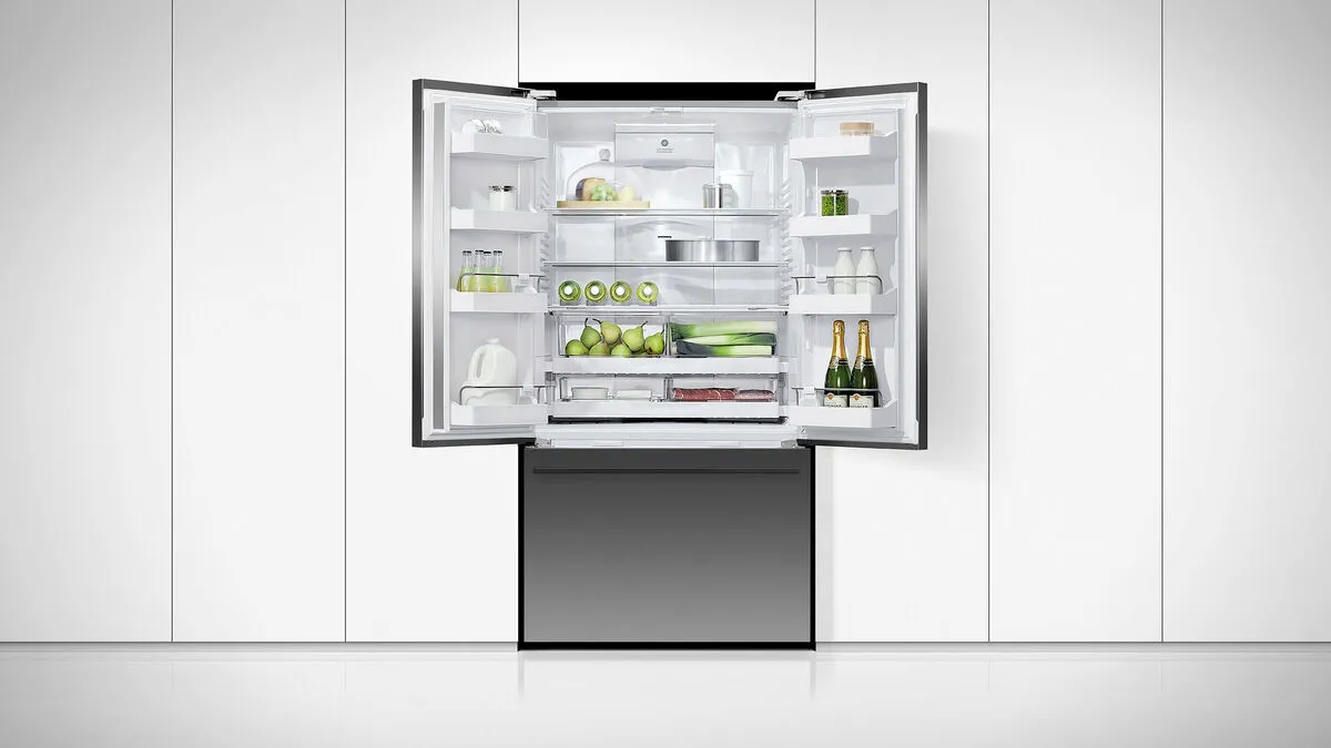 Fisher & Paykel מקרר מקפיא תחתון 3 דלתות 90 ס"מ סדרה 7 יצרן מים וקרח גימור נירוסטה שחורה תוצרת FISHER&PAYKEL דגם RF540ADUB7 — תמונה 13
