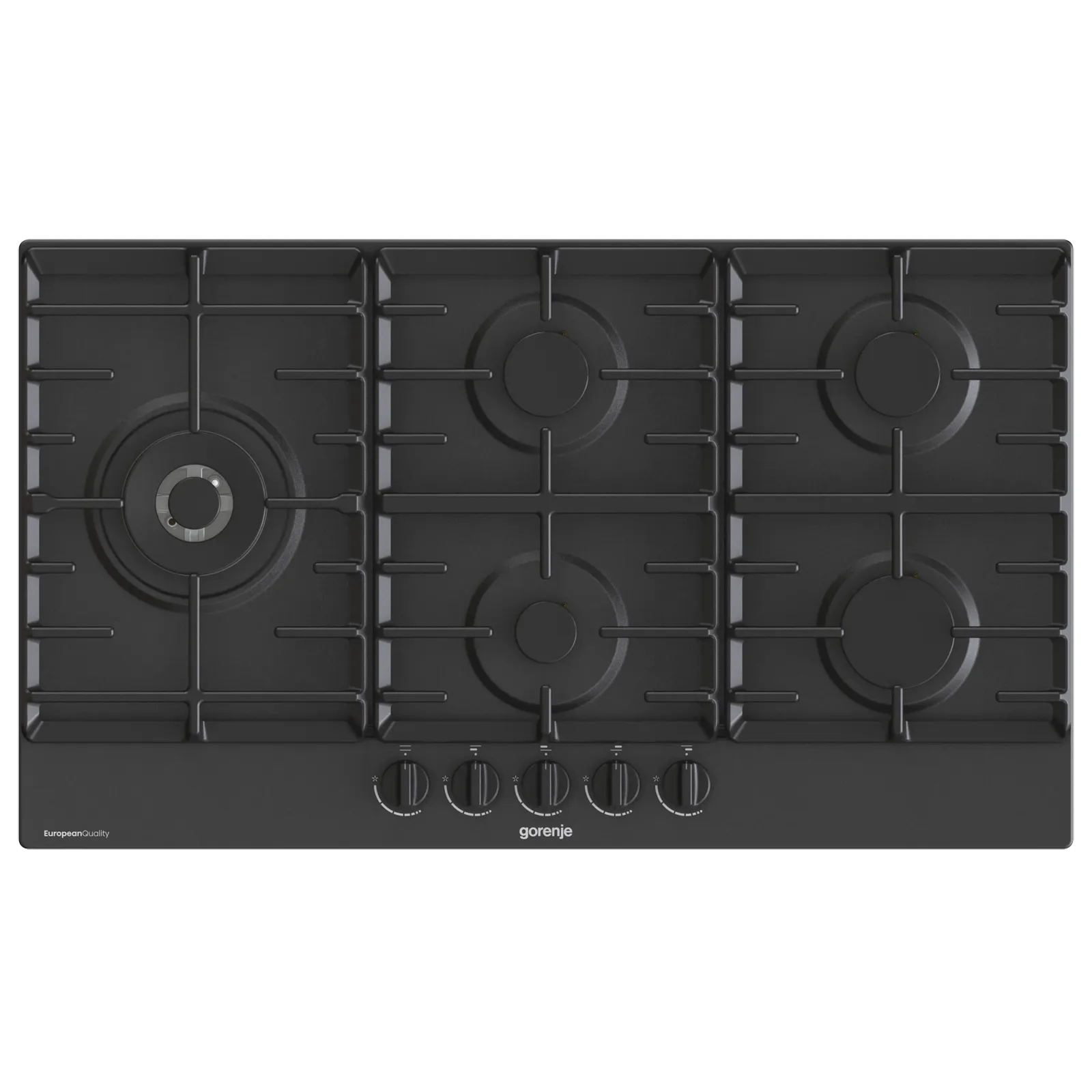 Gorenje כיריים גז 90 ס"מ 5 מבערים כולל ווק גימור שחור מט מגורען תוצרת Gorenje דגם GW951MB — תמונה 3
