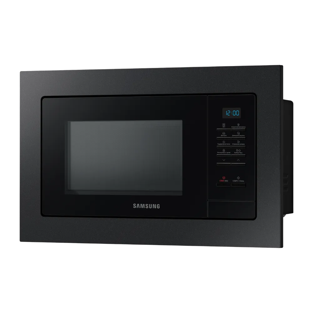 Samsung מיקרוגל בנוי 38 ס"מ משולב גריל 23 ליטר דלת צד גימור שחור תוצרת Samsung דגם MS23A7013AB — תמונה 2