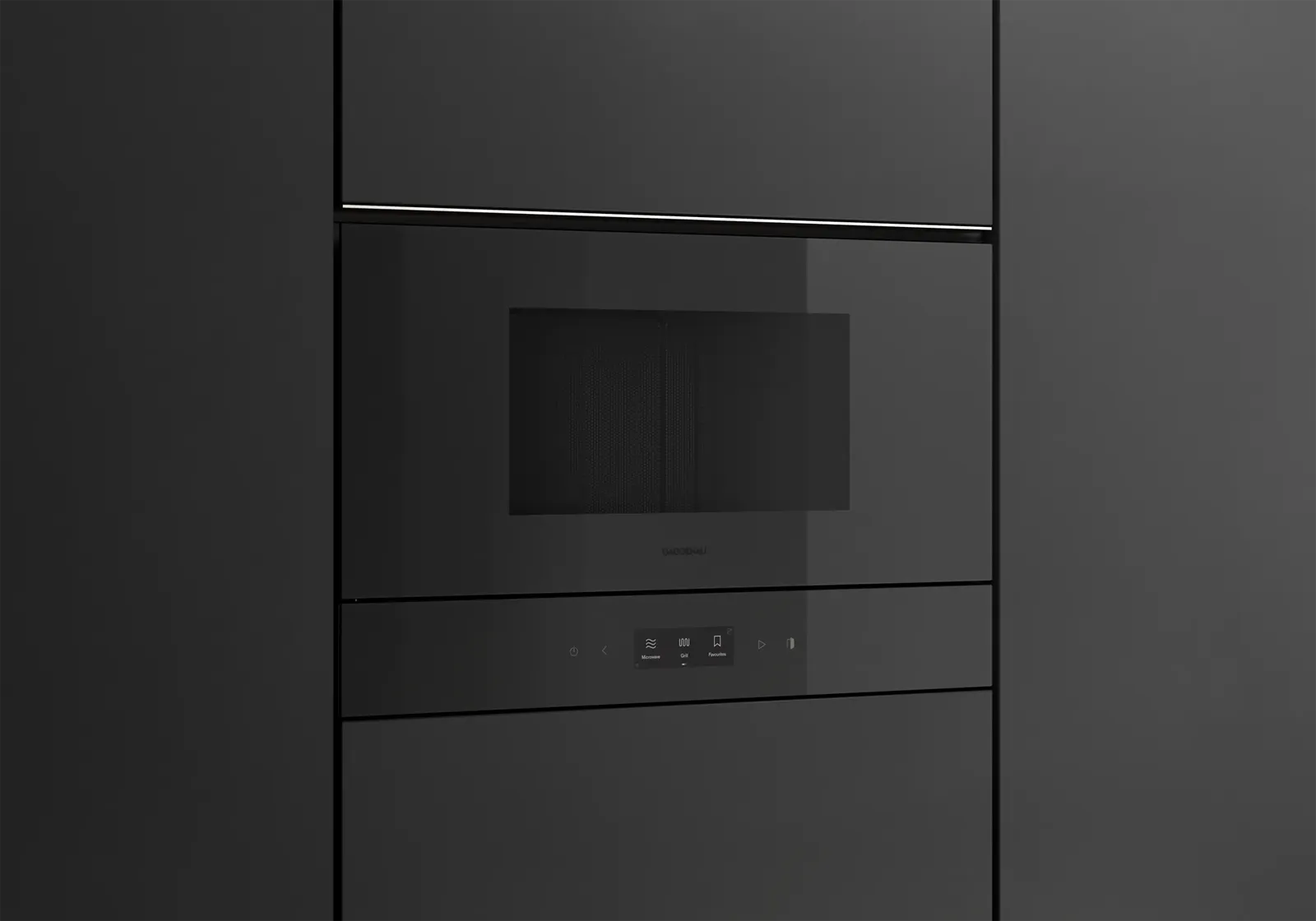 GAGGENAU מיקרוגל בנוי משולב גריל 38 ס"מ דלת צד פתיחה שמאלה גימור Onyx סדרת Minimalistic תוצרת GAGGENAU דגם GM221100 — תמונה 3