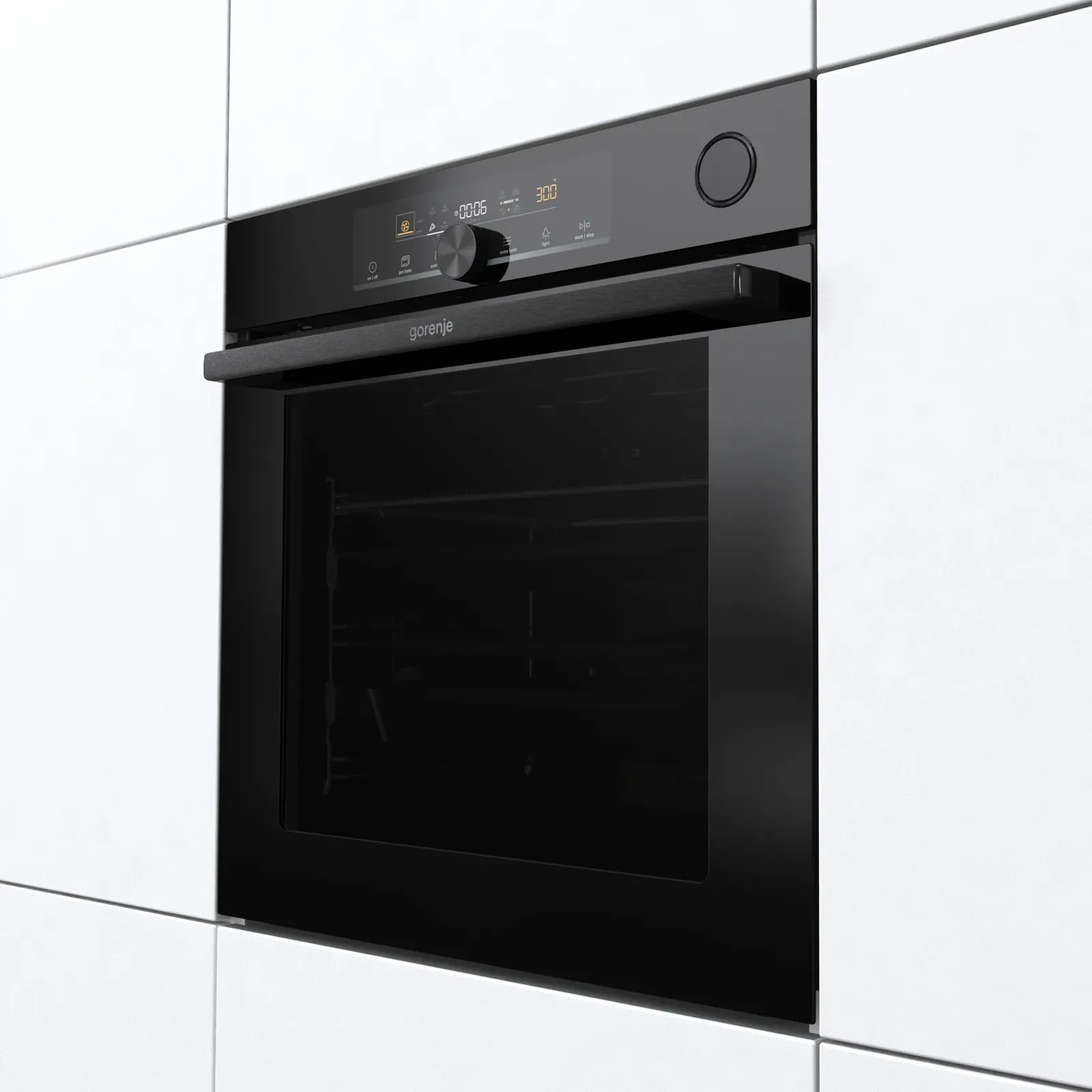 Gorenje תנור בנוי 60 ס"מ עם אפייה בלחות SteamAssist ו-AirFry מצב שבת גימור שחור מלא 77 ליטר תוצרת Gorenje דגם BSA6747DGWI — תמונה 3